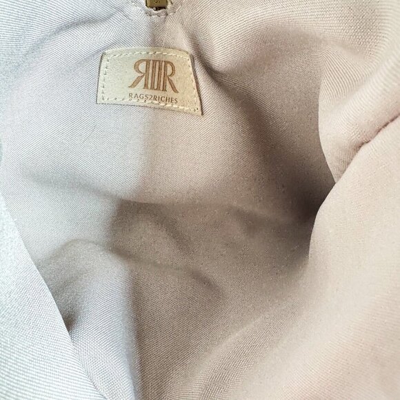 RIIR Blue Woven Floral Embroidered Unique Triangular Wristlet Bag - Picture 7 of 8